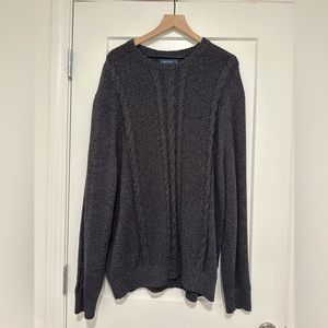 Men’s Nautica Gray Cable Knit Sweater